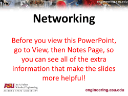 Networking - Fulton Schools of Engineering Career Center