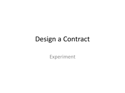 Design a Contract