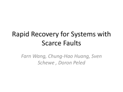 Rapid Recovery for Systems with Scarce Faults