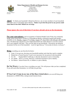 MaineCare Citizenship-Community Health Centers