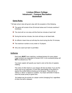 Intramural Basketball Rules