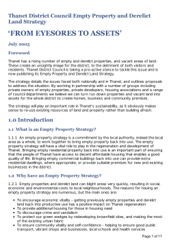Thanet District Council Empty Property and Derelict Land Strategy