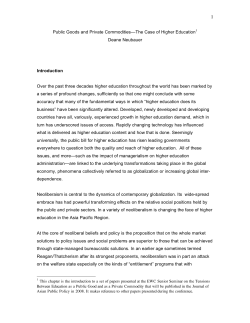 Public Goods and Private Commodities The Case