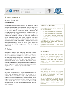 Soccer Nutrition - Ross Valley Breakers