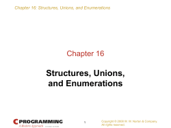 Chapter 16: Structures, Unions, and Enumerations - CSIE -NCKU