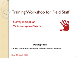 Training Workshop for Field Staff