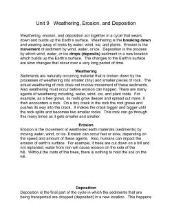 Agents of Weathering, Erosion, and Deposition Wind