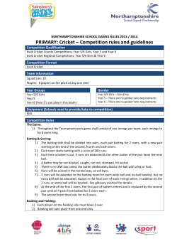 Cricket Primary - Northamptonshire Sport