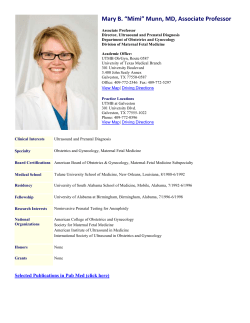 Mary B. “Mimi” Munn, MD, Associate Professor
