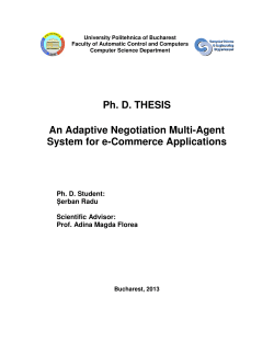 Ph. D. THESIS An Adaptive Negotiation Multi-Agent - AI-MAS