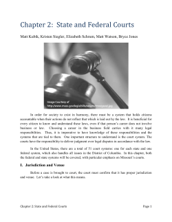 Chapter 2: State and Federal Courts