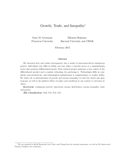 Growth, Trade, and Inequality