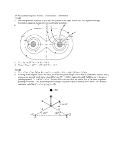 AP Physics Free Response Practice &ndash; Electrostatics &ndash; ANSWERS