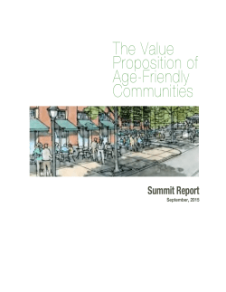 The Value Proposition of Age-Friendly Communities