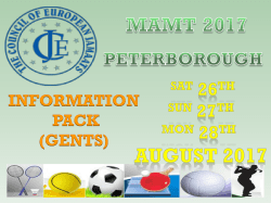 2017 MAMT INFORMATION PACK (GENTS) Sat 26 th SUN