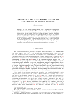 ISOPERIMETRIC AND STABLE SETS FOR LOG