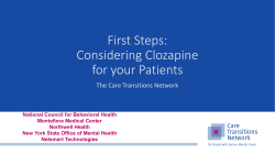 First Steps: Considering Clozapine for your Patients