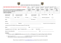 2016-17 Season Ticket Application Form