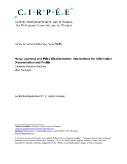 Noisy Learning and Price Discrimination: Implications for