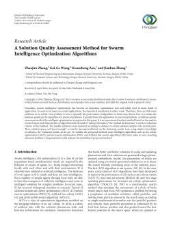 A Solution Quality Assessment Method for Swarm Intelligence