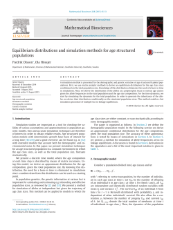 Equilibrium distributions and simulation methods for age structured