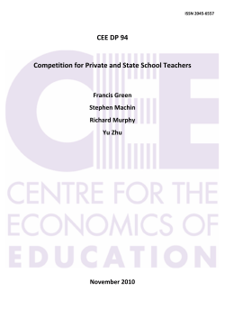 Competition for Private and State School Teachers