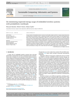 On minimizing expected energy usage of embedded wireless