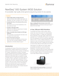 NextSeq 500 System WGS Solution
