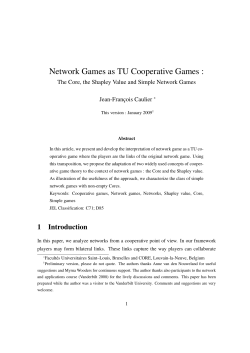 Network Games as TU Cooperative Games
