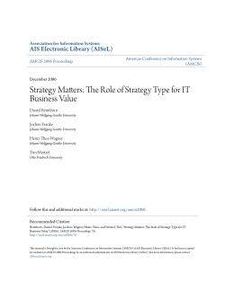 Strategy Matters: The Role of Strategy Type for IT Business Value