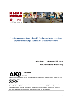 Practice makes perfect &ndash; does it? Adding value to