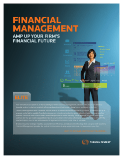financial management - Thomson Reuters Elite