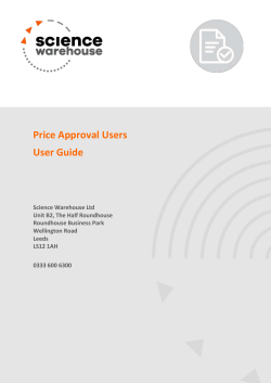 Price Approver Guide - University of Birmingham Intranet