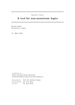 A tool for non-monotonic logics - THI