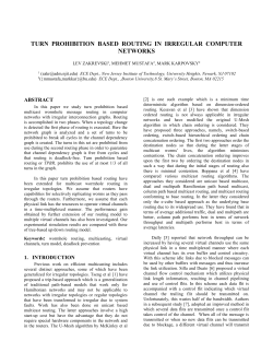 Turn Prohibition Based Routing in Irregular Computer Networks