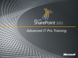 Applying Updates in SharePoint 2010 Server Farm