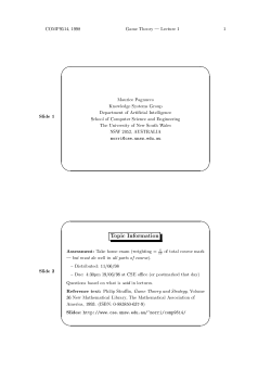 Topic Information - Computer Science and Engineering