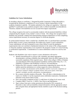 Course Substitution Procedure