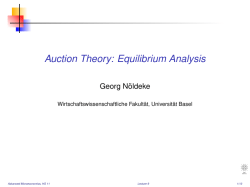 Auction Theory: Equilibrium Analysis - WWZ