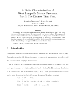 A Finite Characterization of Weak Lumpable Markov