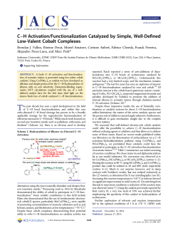 C&ndash;H Activation/Functionalization Catalyzed by Simple, Well