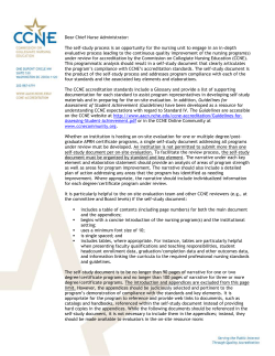 Self-Study Template - American Association of Colleges of Nursing