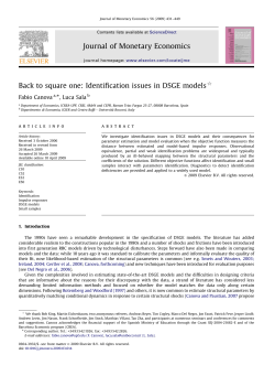 Back to square one: Identification issues in DSGE models$ Journal