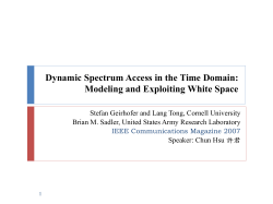 Dynamic Spectrum Access in the Time Domain: Modeling