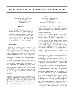 Angluin`s theorem for indexed families of r.e. sets and applications