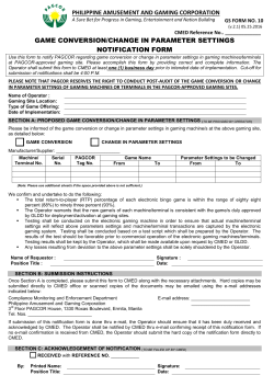 game conversion/change in parameter settings