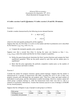 Esame di Microeconomia avanzata (16 aprile 2004)