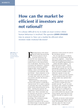 How can the market be efficient if investors are not rational?
