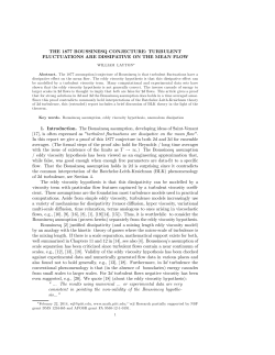 THE 1877 BOUSSINESQ CONJECTURE: TURBULENT