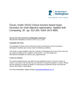 Choice function based hyper- heuristics for multi